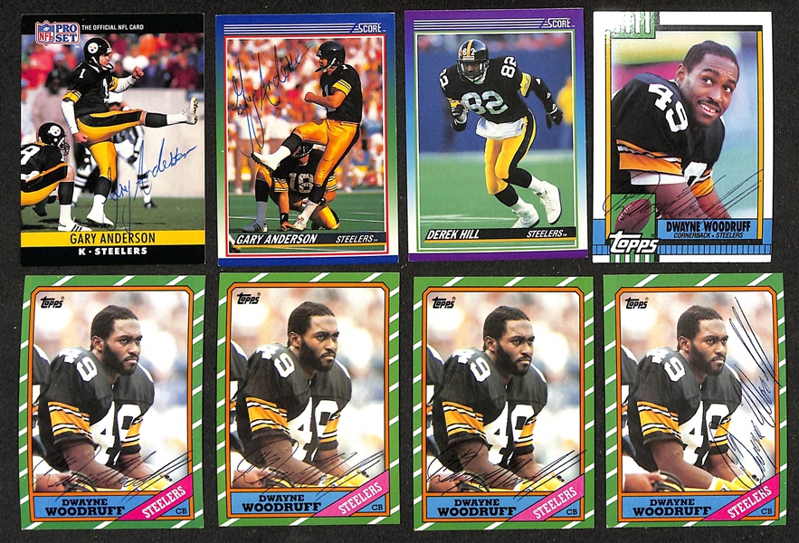 Lot of (60+) Mostly Pittsburgh Steelers Signed Football Cards inc. (4) Steve Furness, (3) Jack Ham, and More (JSA Auction Letter)