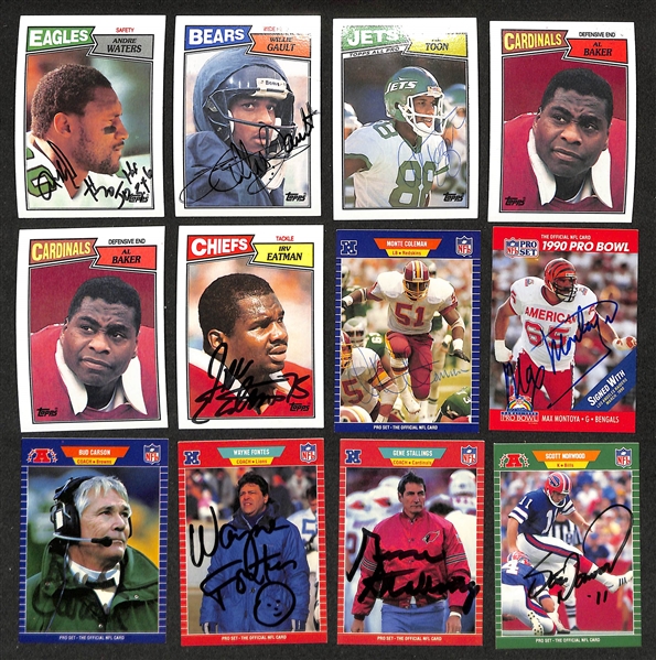 Lot of (65+) Signed Football Cards w. John Mackey & Anthony Munoz (\JSA Auction Letter)
