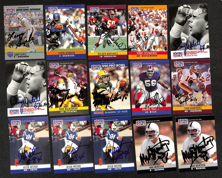 Lot of (75+)  Signed Football Cards w. Brett Favre, Steve Young, & Tim Brown (+JSA Auction Letter)