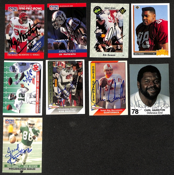 Lot of (75+)  Signed Football Cards w. Brett Favre, Steve Young, & Tim Brown (+JSA Auction Letter)