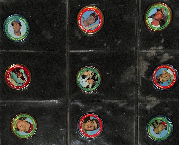 1971 Topps Coin Complete Set of 153 Coins w. Hank Aaron & Willie Mays
