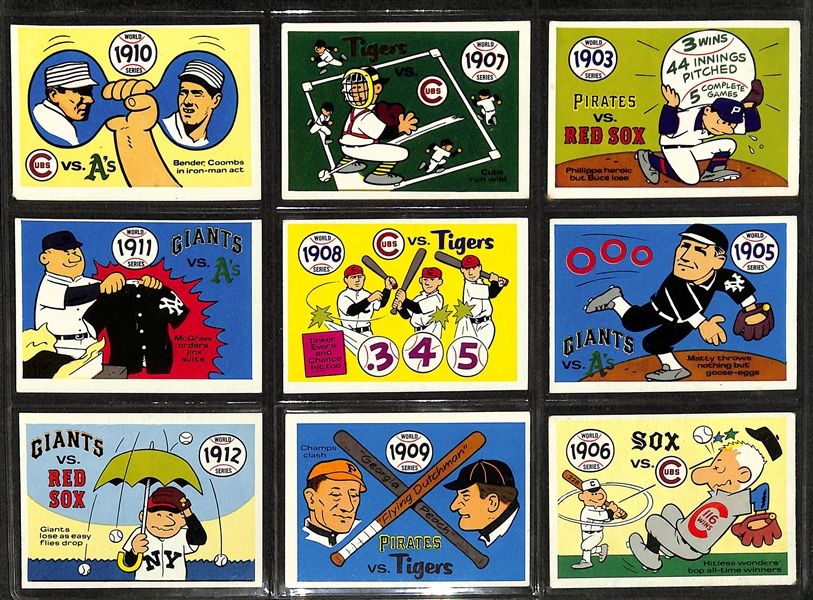 1970 Fleer Laughlin World Series Card Complete Set of 66 Cards w. Babe Ruth