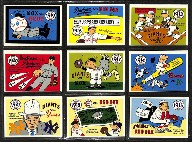 1970 Fleer Laughlin World Series Card Complete Set of 66 Cards w. Babe Ruth
