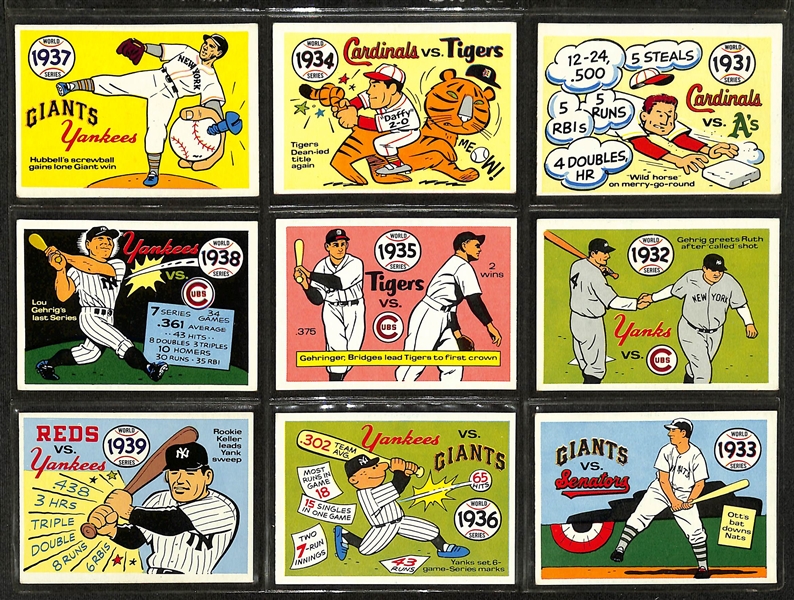 1970 Fleer Laughlin World Series Card Complete Set of 66 Cards w. Babe Ruth