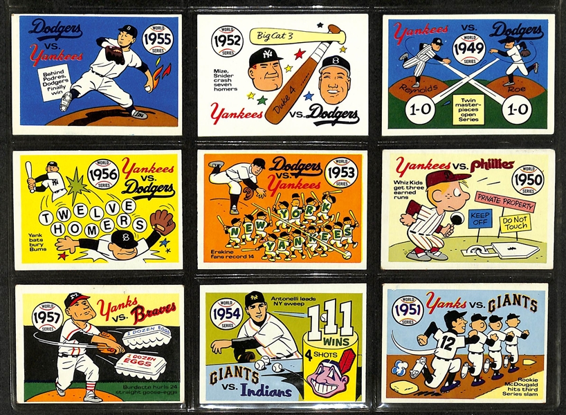 1970 Fleer Laughlin World Series Card Complete Set of 66 Cards w. Babe Ruth