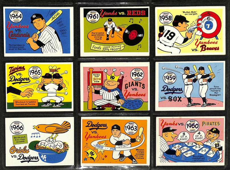 1970 Fleer Laughlin World Series Card Complete Set of 66 Cards w. Babe Ruth