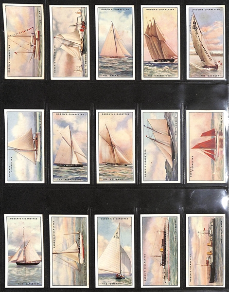 Lot of (6) 1924-1938 Cigarette Cards Non-Sport Sets - Ships & Boats
