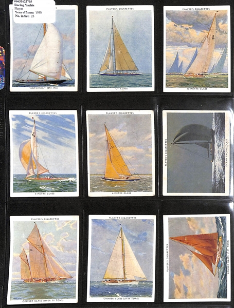Lot of (6) 1924-1938 Cigarette Cards Non-Sport Sets - Ships & Boats