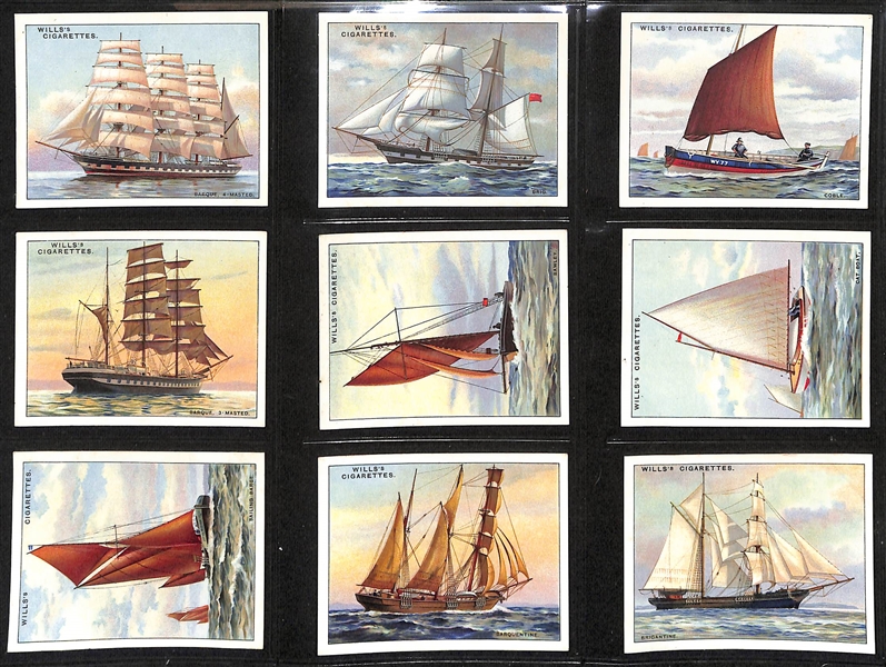 Lot of (6) 1924-1938 Cigarette Cards Non-Sport Sets - Ships & Boats