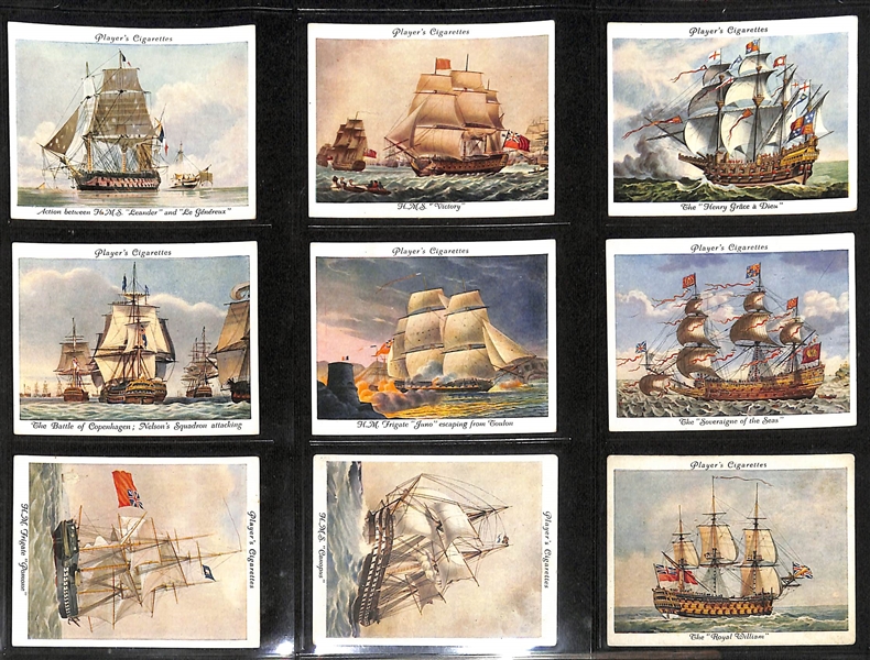 Lot of (6) 1924-1938 Cigarette Cards Non-Sport Sets - Ships & Boats
