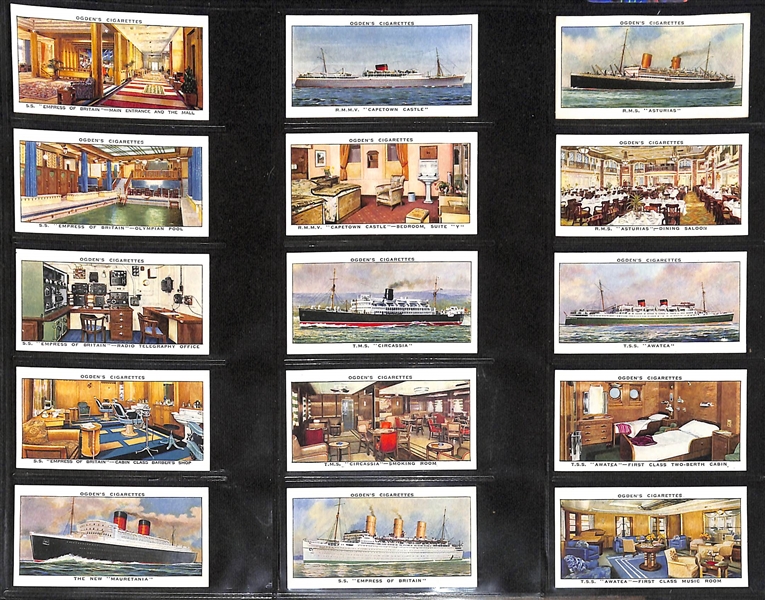 Lot of (6) 1924-1938 Cigarette Cards Non-Sport Sets - Ships & Boats