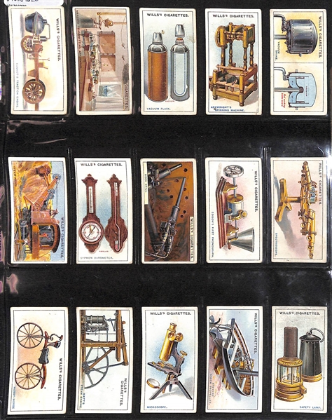 Lot of (6) 1909-1930 Cigarette Cards Non-Sport Sets - Fire Fighting & Early Technology