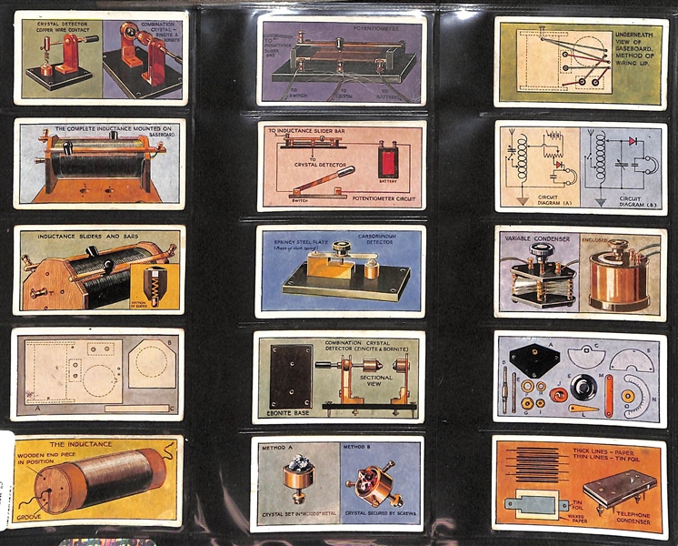Lot of (6) 1909-1930 Cigarette Cards Non-Sport Sets - Fire Fighting & Early Technology