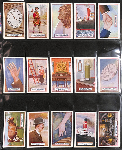 Lot of (6) 1909-1930 Cigarette Cards Non-Sport Sets - Fire Fighting & Early Technology