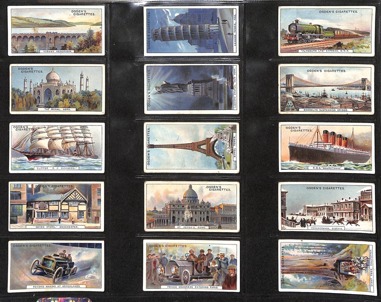 Lot of (5) 1908-1927 Cigarette Cards Non-Sport Sets - Landmarks, Engineering, Mining, & Transportation