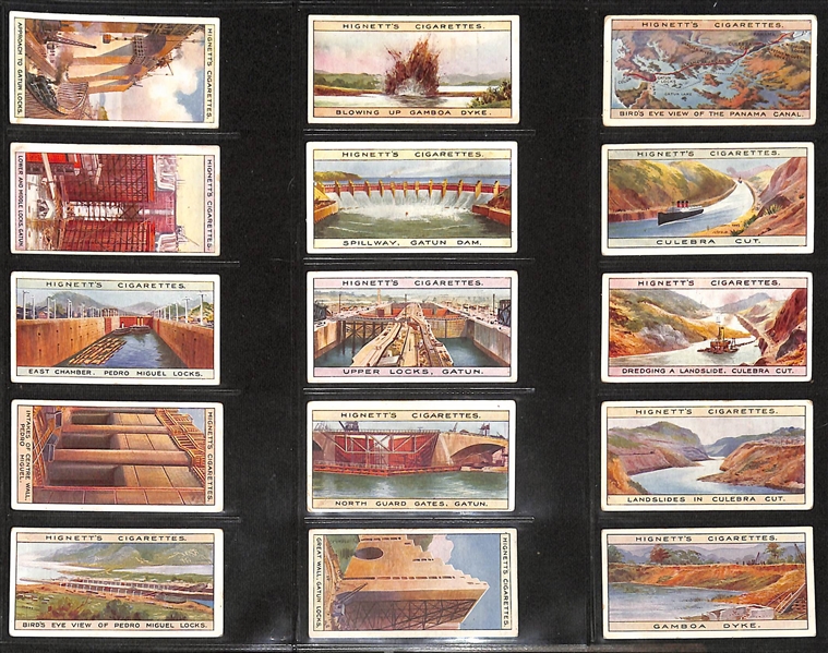 Lot of (5) 1908-1927 Cigarette Cards Non-Sport Sets - Landmarks, Engineering, Mining, & Transportation