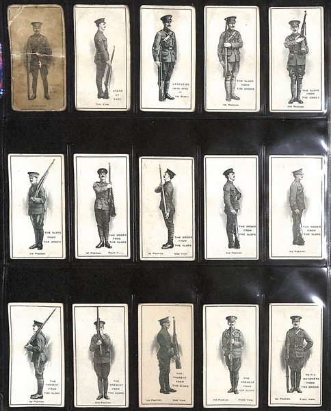Lot of (6) 1910-1938 Cigarette Cards Non-Sport Sets - Military Themed