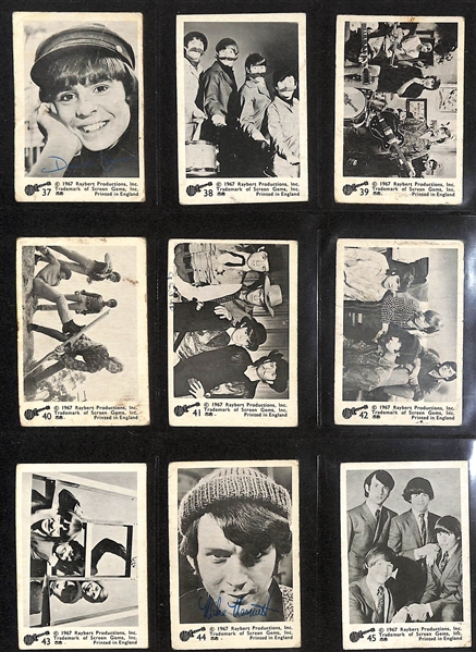Lot of (2) 1967 A&BC The Monkees Card Sets - Color & B/W