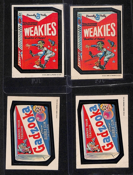 Lot of (33) 1973 Topps Wacky Packs First Series Stickers w. (2) 6-Ups