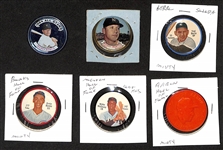 Lot of (6) 1959-1964 Armour/Salada/Topps Coins Including 1964 Topps Mickey Mantle