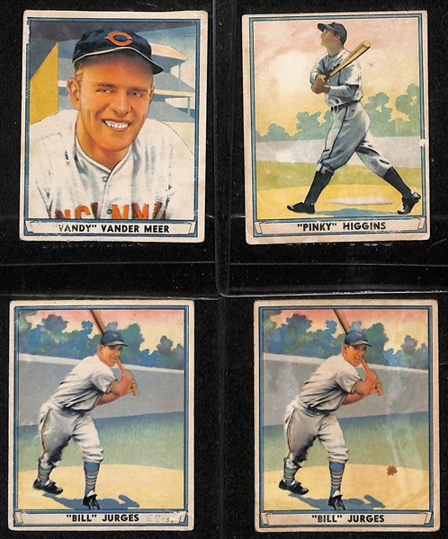 Lot of (18) 1941 Play Ball Baseball Cards w. Chuck Klein & Vince DiMaggio