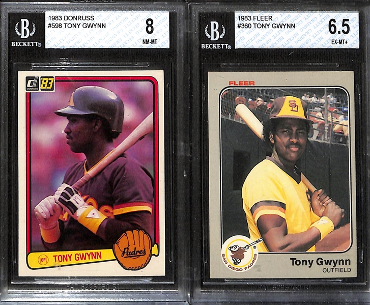 Lot of (6) 1982-1989 Graded Baseball Rookie Cards w. (2) 1982 Topps Cal Ripken Rookies PSA 8/7
