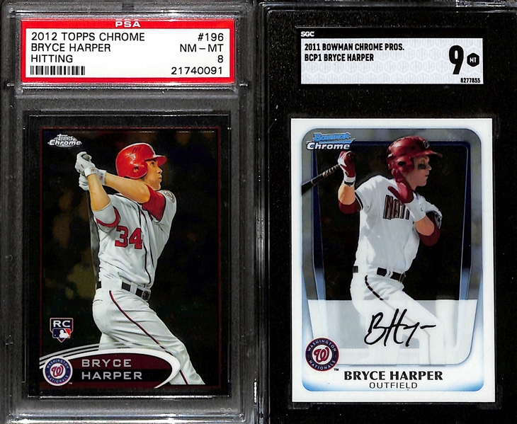 Lot of (7) Bryce Harper Graded Rookie Cards