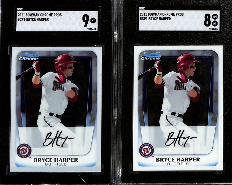 Lot of (7) Bryce Harper Graded Rookie Cards