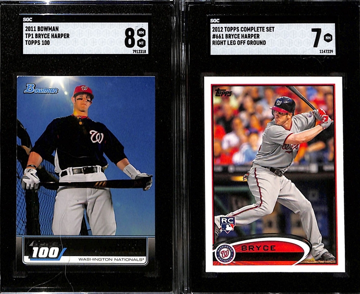 Lot of (7) Bryce Harper Graded Rookie Cards