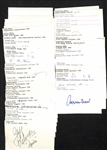 Lot of (50+) Basketball-Related Signed Index Cards w. Jerry West, Dick Atha, Mitch Kupchak, Mitch Richmond, Gene Shue, Sid Wicks, Mychal Thompson, + (JSA Auction Letter)