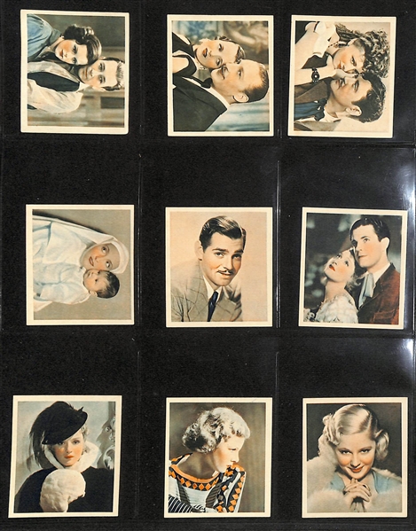 Lot of (2) 1934 Cigarette Cards Non-Sport Sets - Wills Famous Film Stars (Large) & Godfrey Phillips Shots From the Films