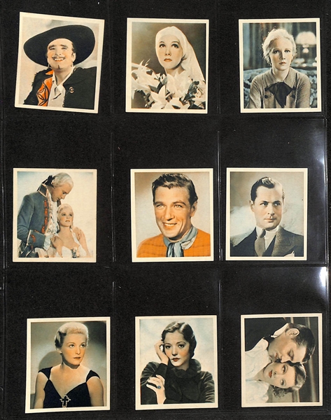 Lot of (2) 1934 Cigarette Cards Non-Sport Sets - Wills Famous Film Stars (Large) & Godfrey Phillips Shots From the Films