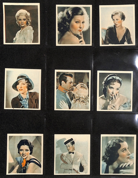Lot of (2) 1934 Cigarette Cards Non-Sport Sets - Wills Famous Film Stars (Large) & Godfrey Phillips Shots From the Films