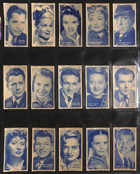 Lot of (5) 1929-1947 Cigarette & Candy Cards Non-Sport Sets - Film Stars Themed