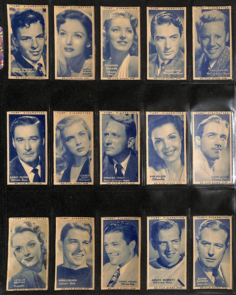 Lot of (5) 1929-1947 Cigarette & Candy Cards Non-Sport Sets - Film Stars Themed