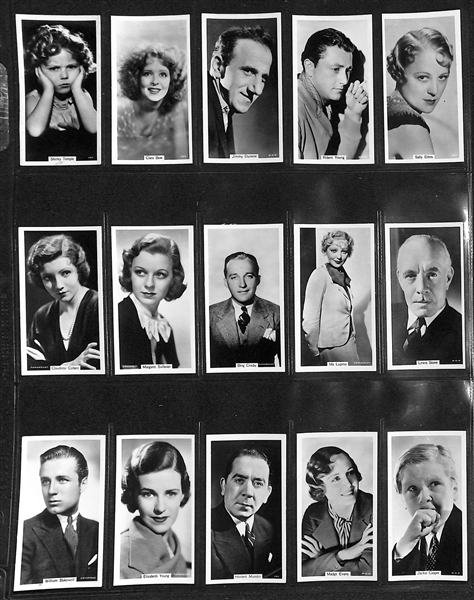 Lot of (5) 1929-1947 Cigarette & Candy Cards Non-Sport Sets - Film Stars Themed