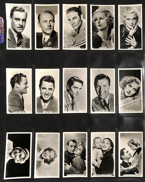Lot of (5) 1929-1947 Cigarette & Candy Cards Non-Sport Sets - Film Stars Themed