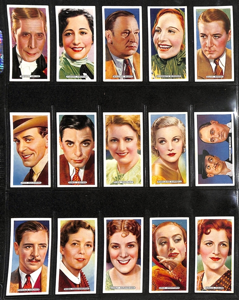Lot of (5) 1929-1947 Cigarette & Candy Cards Non-Sport Sets - Film Stars Themed