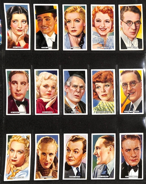 Lot of (5) 1929-1947 Cigarette & Candy Cards Non-Sport Sets - Film Stars Themed