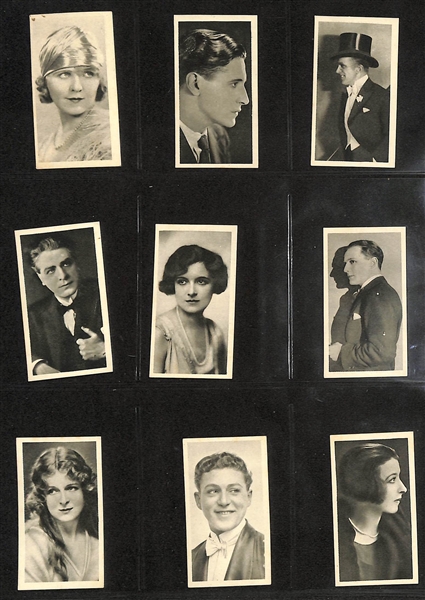 Lot of (5) 1927-1938 Cigarette Cards Non-Sport Sets - Film Stars Themed