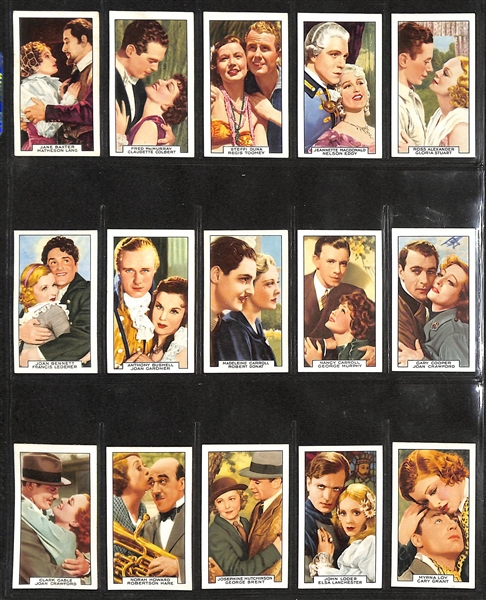 Lot of (4) 1934-1939 Cigarette Cards Non-Sport Sets - Film Stars Themed