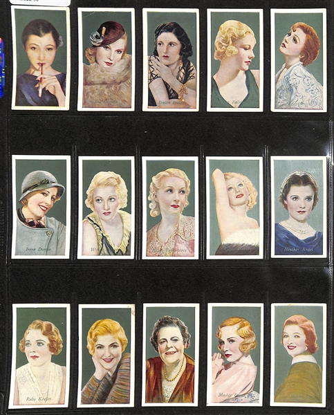 Lot of (4) 1934-1939 Cigarette Cards Non-Sport Sets - Film Stars Themed