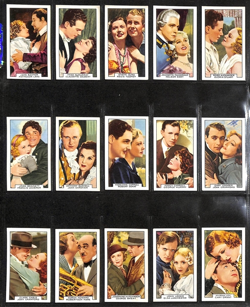 Lot of (4) 1933-1936 Cigarette Cards Non-Sport Sets - Film Stars Themed