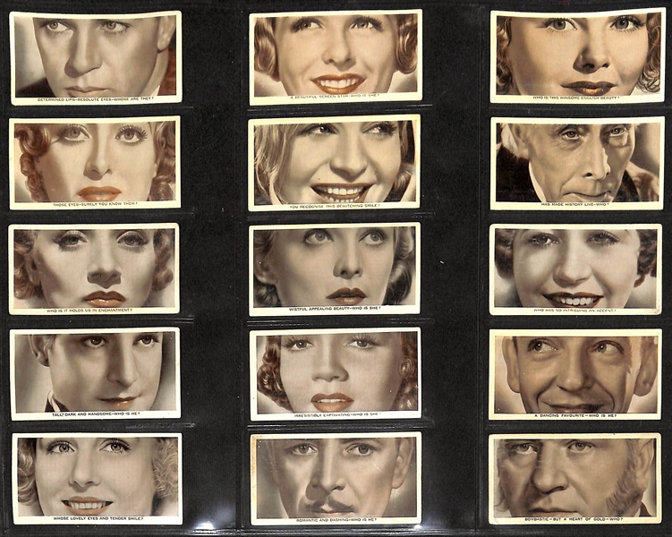 Lot of (4) 1933-1936 Cigarette Cards Non-Sport Sets - Film Stars Themed