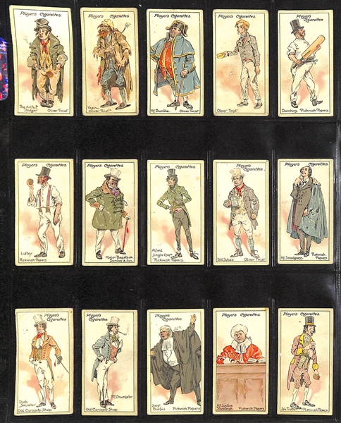 Lot of (6) 1912-1937 Cigarette Cards Non-Sport Sets - Dickens Characters & More, Gods/Goddesses/Ancient Egypt