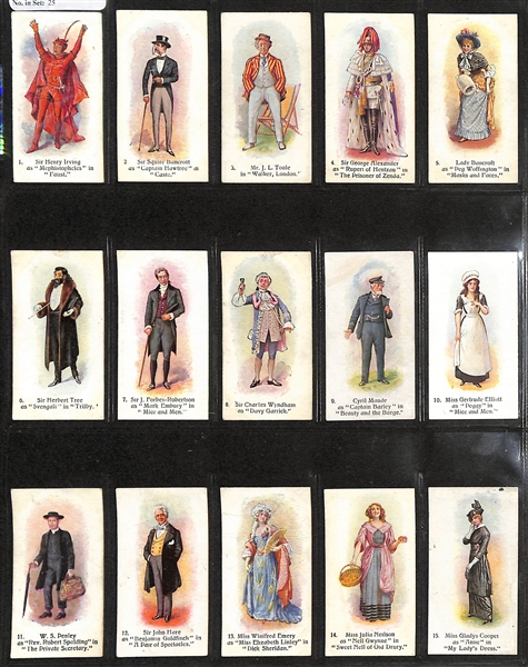 Lot of (6) 1912-1937 Cigarette Cards Non-Sport Sets - Dickens Characters & More, Gods/Goddesses/Ancient Egypt