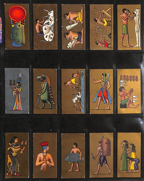Lot of (6) 1912-1937 Cigarette Cards Non-Sport Sets - Dickens Characters & More, Gods/Goddesses/Ancient Egypt