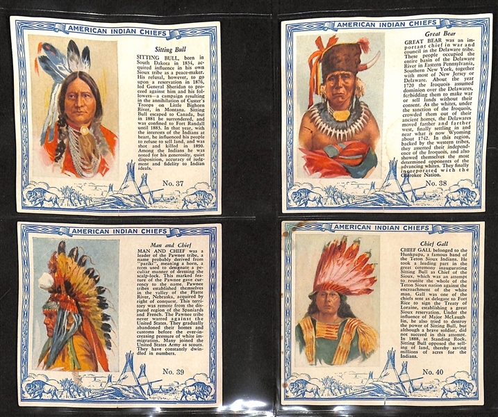 1954 Red Man Tobacco T129 American Indians Chiefs Non-Sport Complete Set