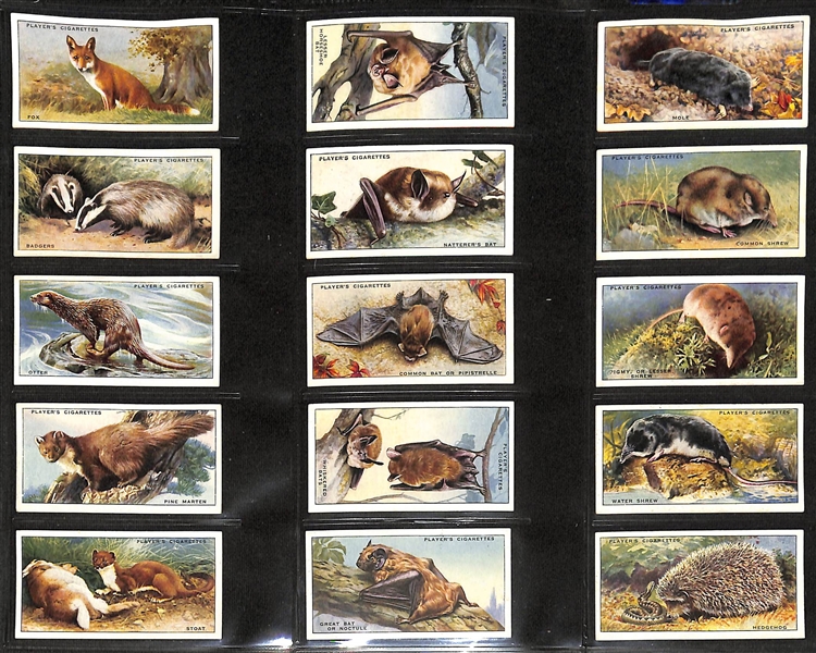 Lot of (6) 1909-1939 Cigarette Card Non-Sport Sets - Animals & Dogs