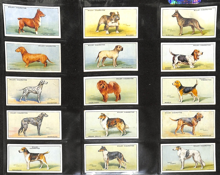 Lot of (6) 1909-1939 Cigarette Card Non-Sport Sets - Animals & Dogs